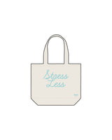 The Tote Bag - Natural - Squeeze Massage - Center - Left Bottom Stacked - Printed - Turquoise