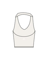 The Halter Tank - Beige - Coach Code - Top Back - Icon - Printed - White