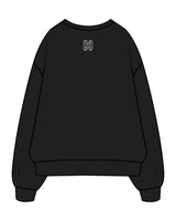 The Mens Crewneck - Black - Heat Bootcamp - Center Chest & Upper Back - Printed - White