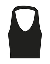 The Halter Tank - Black - Movement Pilates Buffalo - Center Back - Printed - White