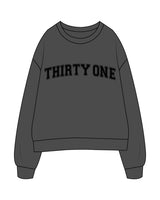 The Womens Crewneck - Washed Black - 31Theraphy - Center Chest - Black