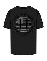 The Mens Tee - Black - Haus of Fitness - Center Chest & Back Round - Printed - Full Color