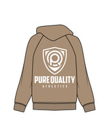 The Classic Hoodie - Sand - PURE QUALITY -  Center Chest & Back Center Stacked - White