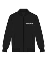 The Mens Bomber Jacket - Black - BlueCarrot - Left Chest - Printed - White