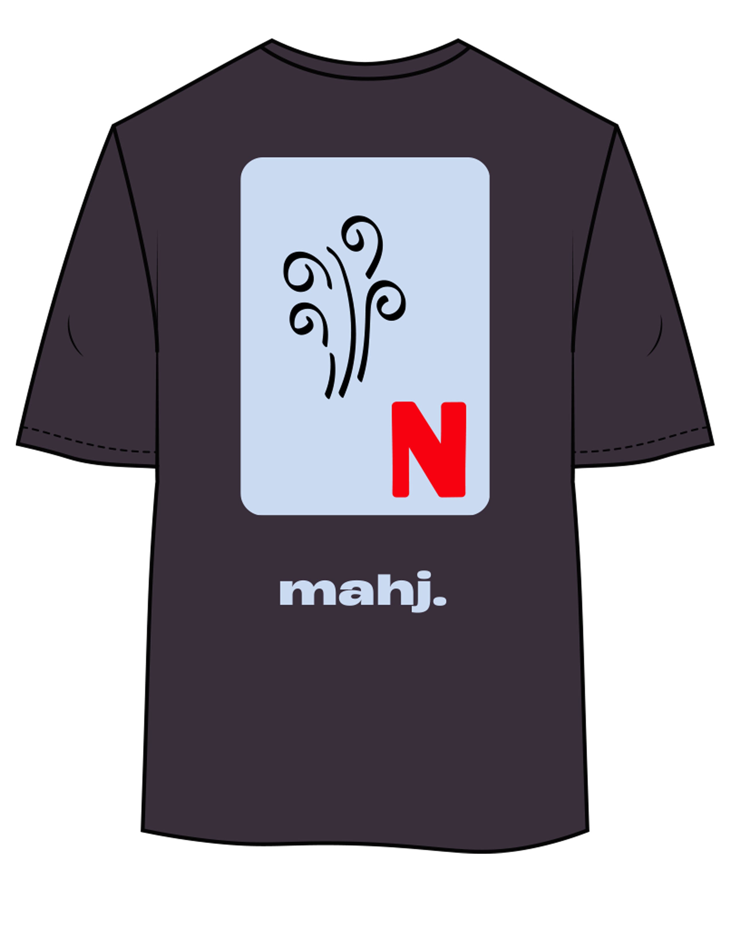 The Womens Oversized Tee - Ink - Barnes. The Label - Left Chest & Full Back - Printed - Full Color