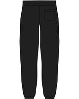 The Womens Sweatpants - Black - Onyx & Ivory - Left Leg - Printed - White