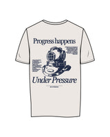 The Womens Tee - Bone - MD Hyperbaric - Left Chest Round & Back Illustration - Printed - Navy