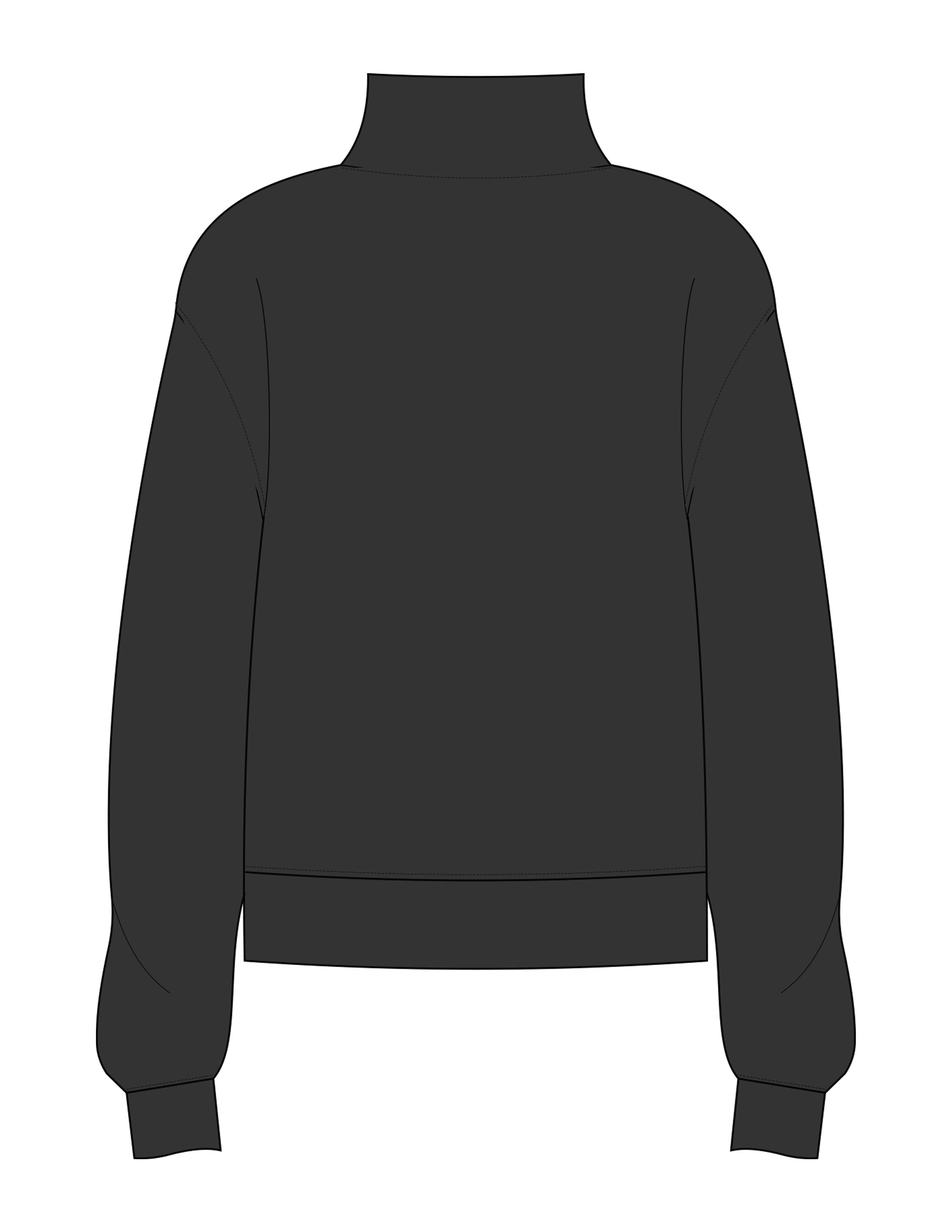 The Womens 1/4 Zip - Washed Black - Game Changer - Left Chest Stacked - Printed - White