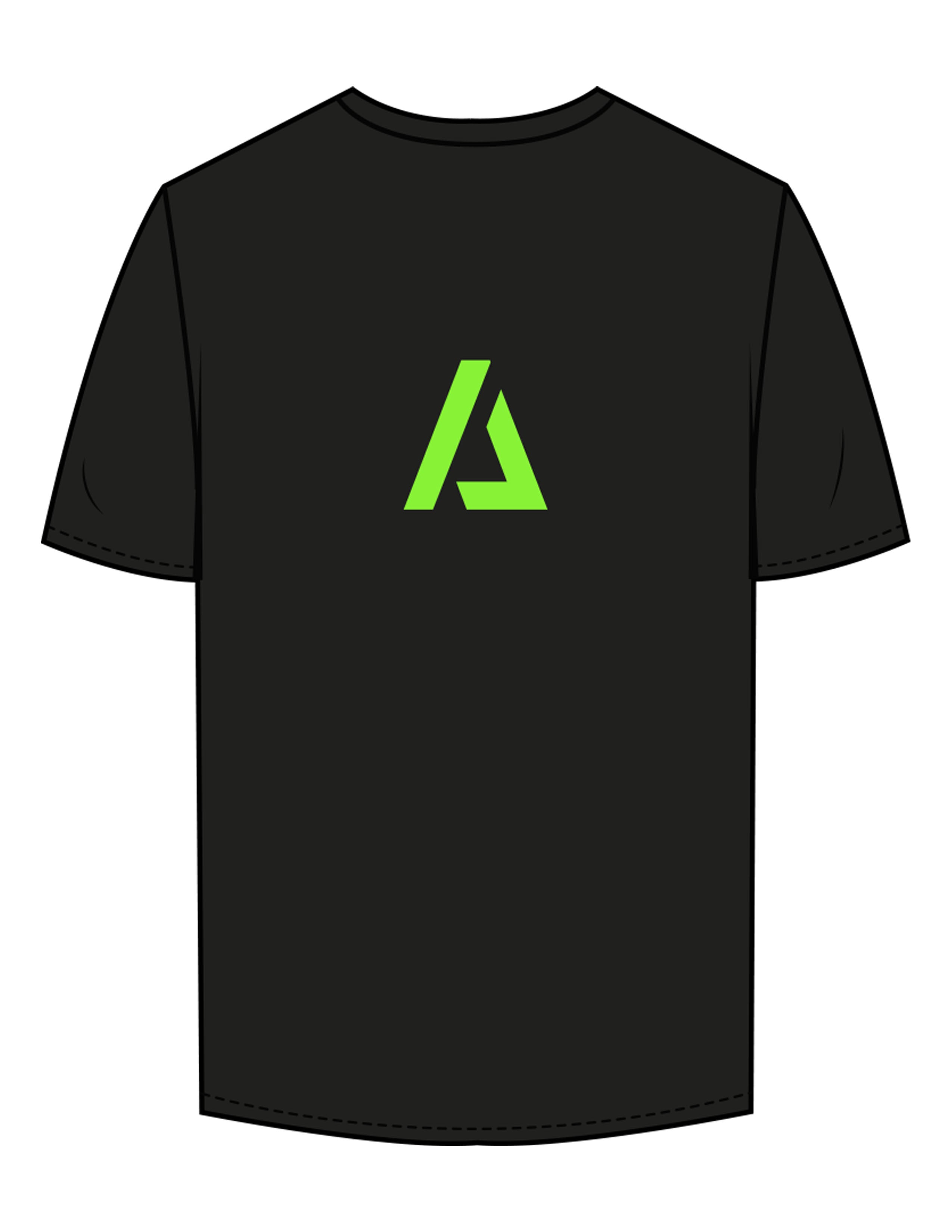 The Mens Tee - Black - ALTORA - Left Chest & Back Icon - Printed - Full Color