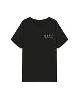 The WOMENS Heavyweight Tee - Black - DiffEyewear - Left Chest & Back - Printed - Full Color
