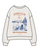 The Womens Crewneck - Bone - Lagree Tahoe - Left Chest Stacked & Back Illustration - Printed - Full Color