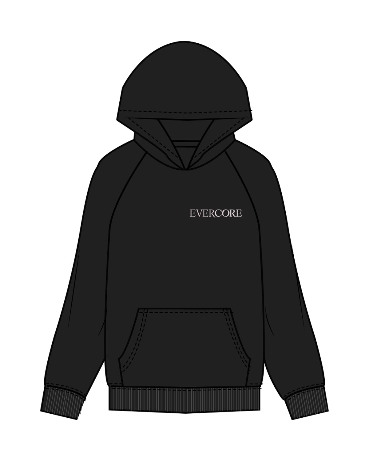 EverCore Mens Hoodie - Black