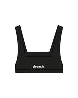 The Box Cut Bra - Black - Drench - Center Back Lowered - Printed - White