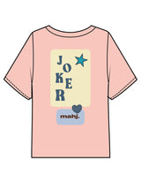 The Midweight Crop Tee - Peach - Barnes. The Label - Left Chest & Back Joker - Printed - Full Color