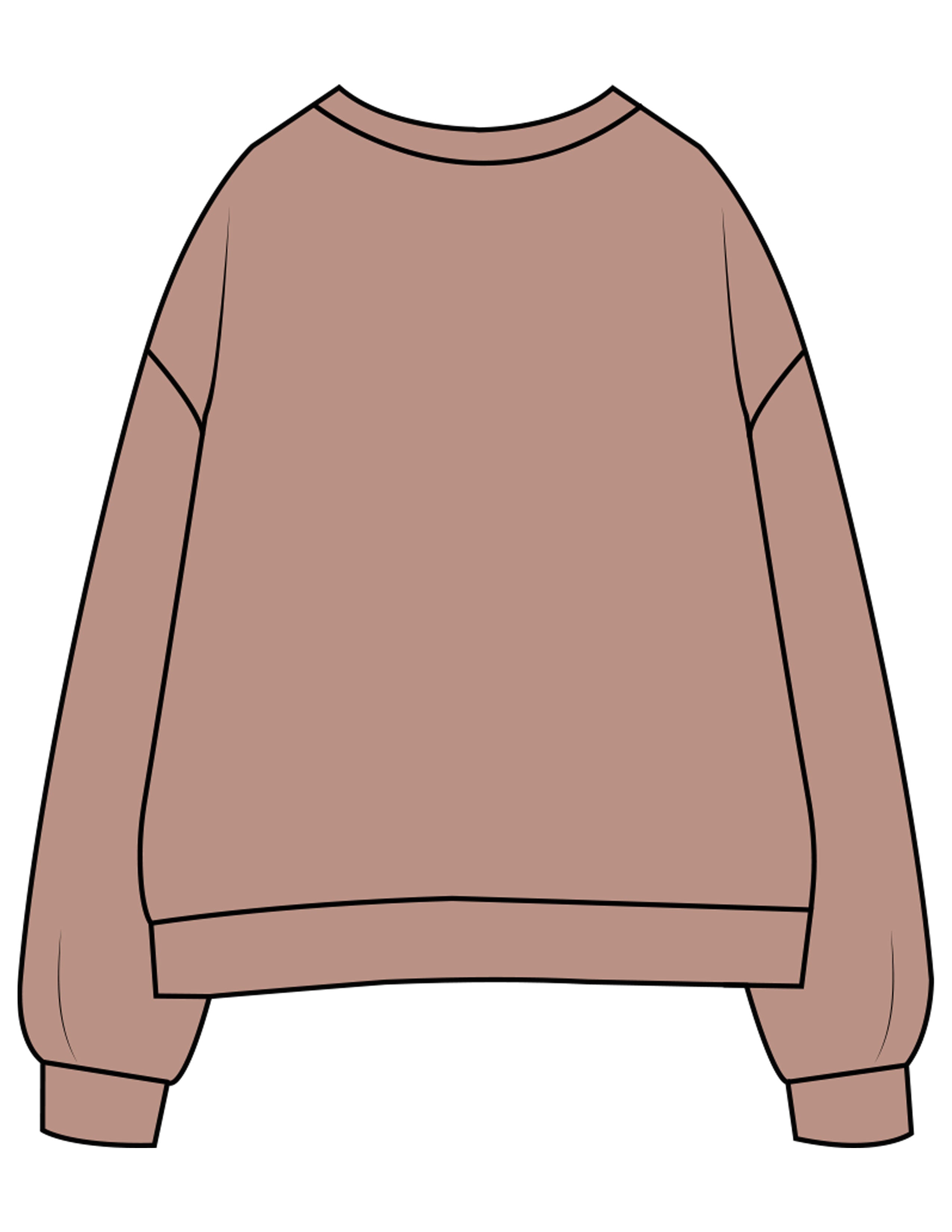 The Womens Crewneck - Clay - Peach F.L - Center Chest Stacked - Embroidered - Tone on Tone