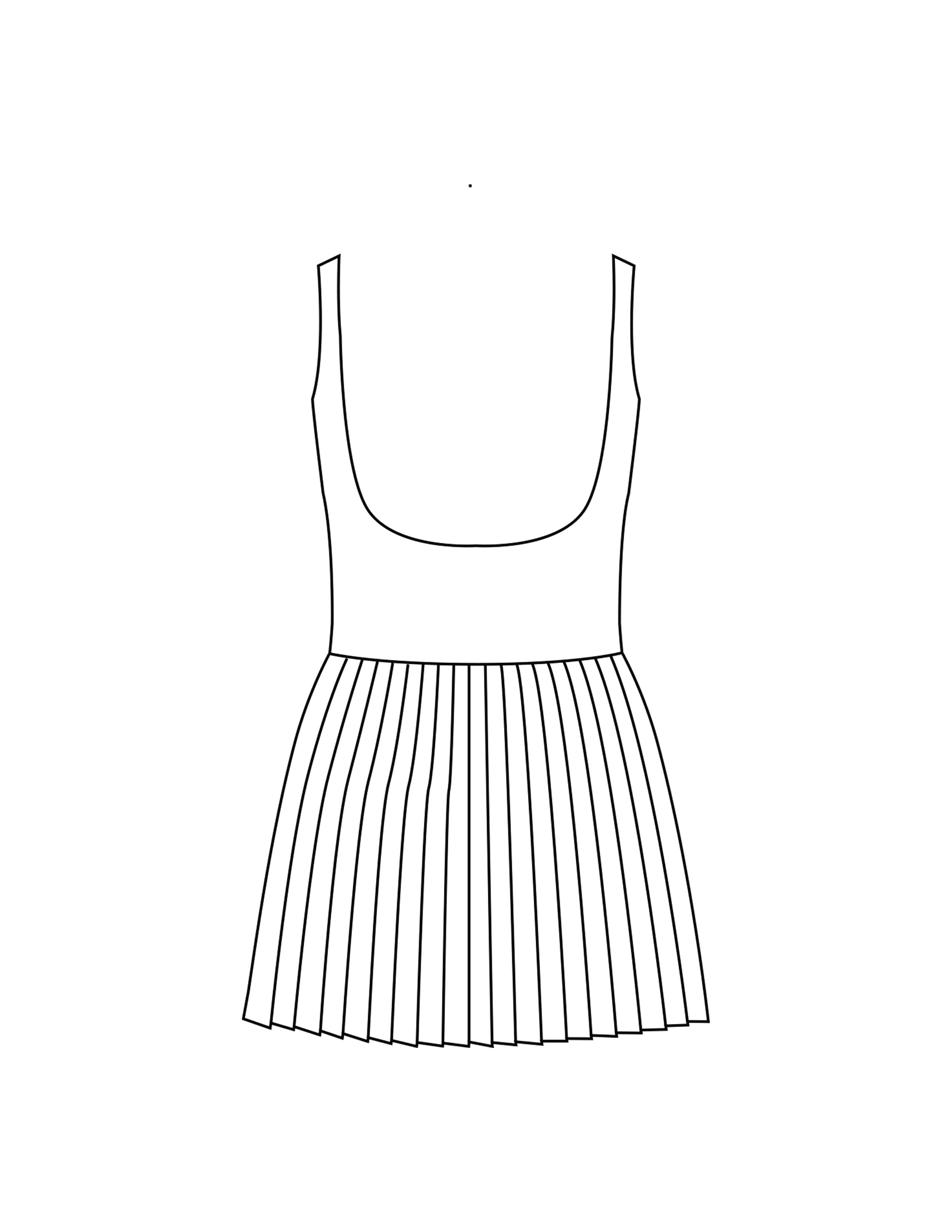 The Scoop Back Dress - White - Gladden Gains - Center Chest - Printed - Black