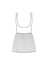 The Scoop Back Dress - White - Gladden Gains - Center Chest - Printed - Black