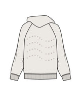 The Womens Hoodie - Bone - Coastal Core - Left Chest & Back Center -  Tone on Tone