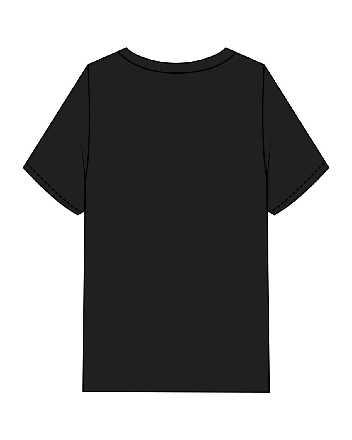 The Mens Heavyweight Tee - Black - Odyssey Performance - Left Chest Stacked - Printed - White