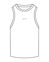 The Ribbed Full Length Tank - White - Spring House - Center Chest - "Spring House" Logo - Embroidered - Black