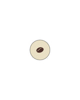 The Water Bottle - Cream - Bean Head - Center Body - Bottom Cap - Printed - Coffee