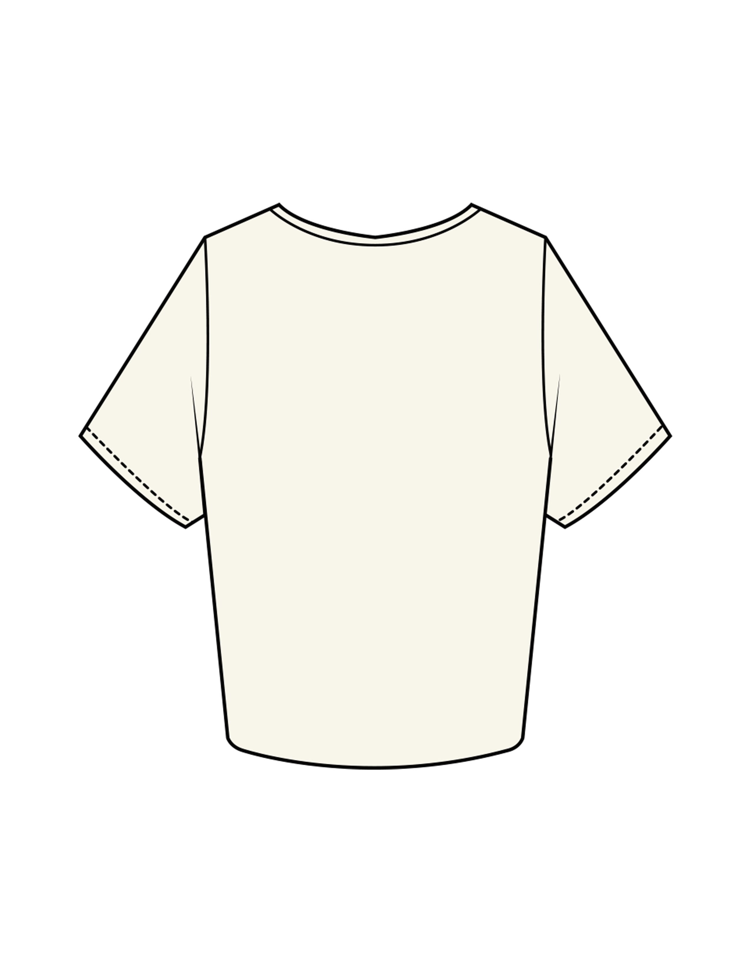 The Crop Tee - Off White - Mantra - Center Chest - Printed - Black