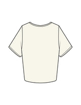 The Crop Tee - Off White - Mantra - Center Chest - Printed - Black