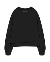 The Womens Crewneck - Black - 31Theraphy - Center Chest & Back Center Neckline - Bone