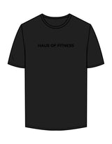 The Mens Tee - Black - Haus of Fitness - Center Chest & Back Round - Printed - Full Color