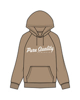 The Classic Hoodie - Sand - PURE QUALITY -  Center Chest & Back Center Stacked - White