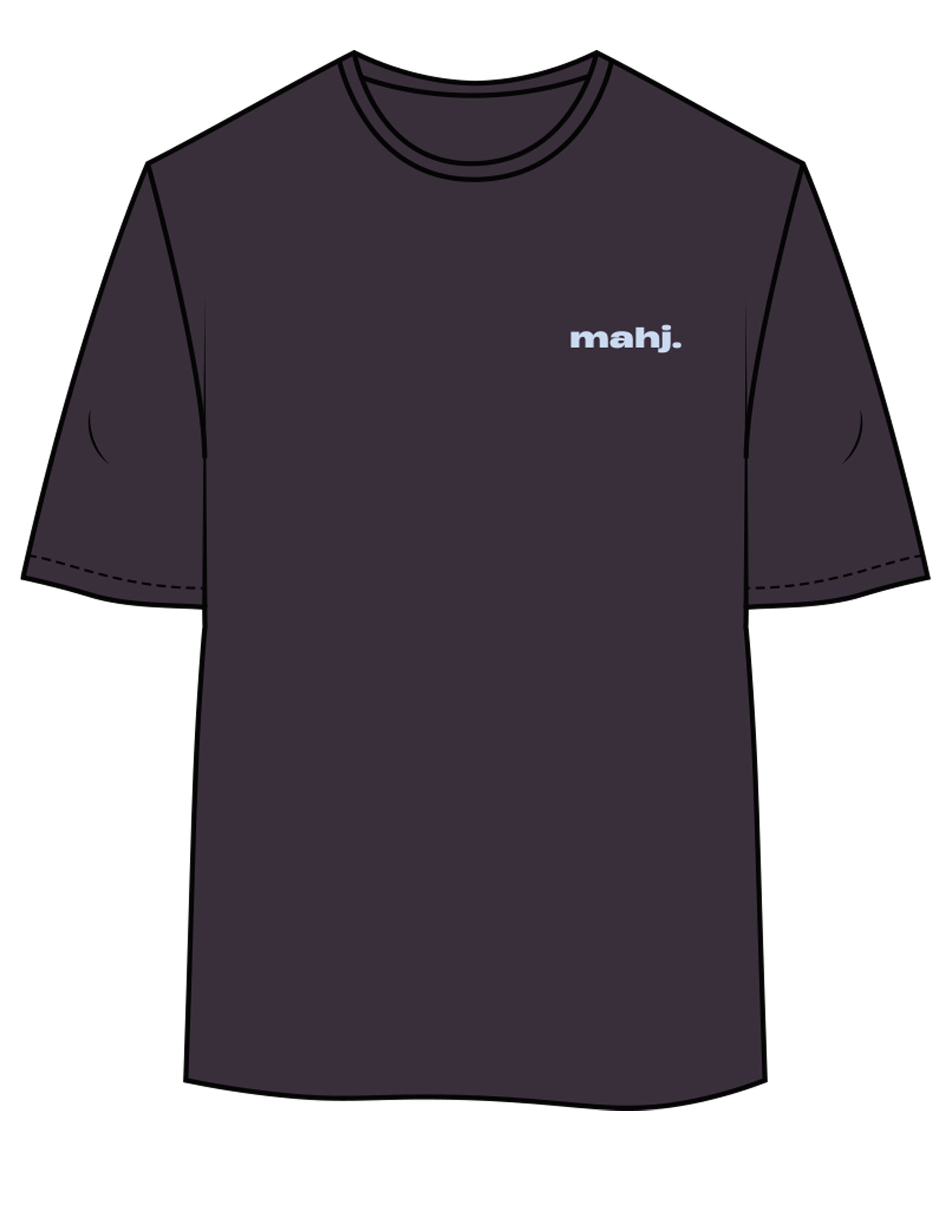 The Womens Oversized Tee - Ink - Barnes. The Label - Left Chest & Full Back - Printed - Full Color