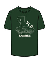 The Mens Tee - Forest - Powerhouse Fitness - Full Front & Back Neckline - Printed - Off White