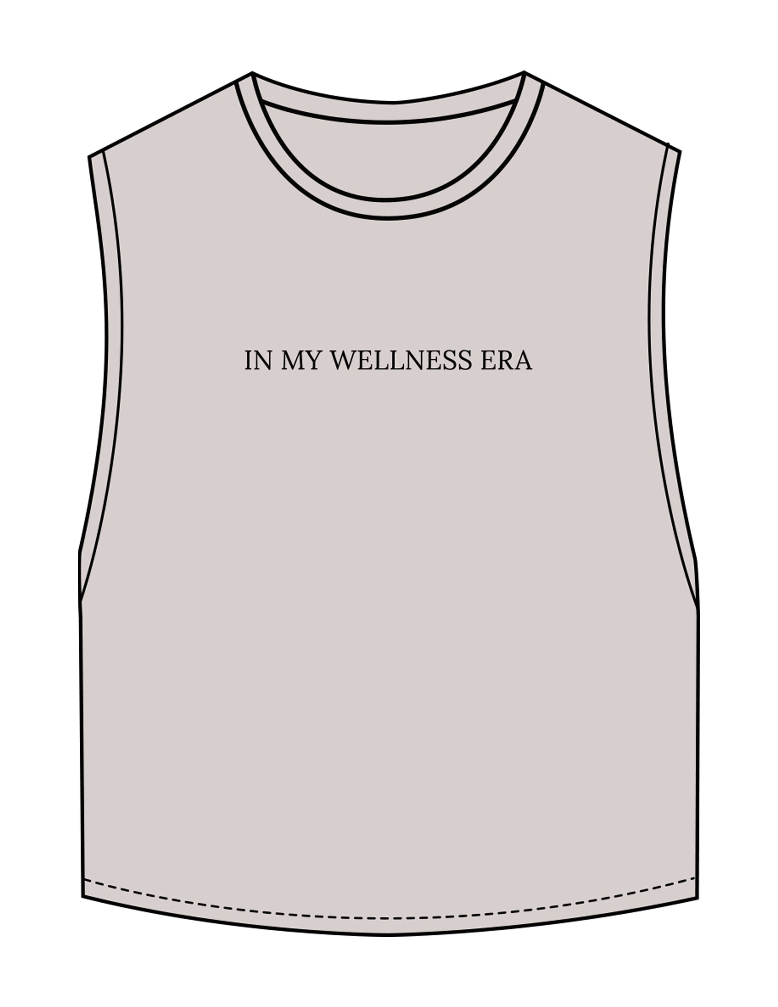 The Crop Muscle Tank - Storm - Mantra - Center Chest & Back Neckline - Printed - Black