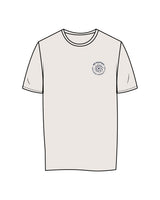 The Womens Tee - Bone - MD Hyperbaric - Left Chest Round & Back Illustration - Printed - Navy