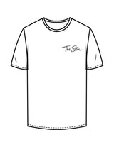 The Mens Tee - White - The Stu - Left Chest - Printed - Black