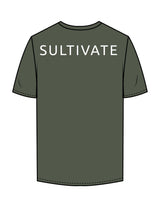 The Mens Tee - Cypress - Sultivate - Left Chest Icon & Back Shoulder - Printed - White