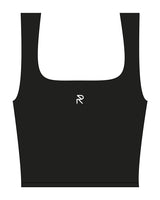 The Square Neck Tank - Black - Reform Studios - Center Chest & Back Vertical - Printed - White