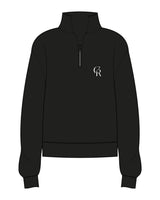 The Mens 1/4 Zip - Black - Core Reform - Left Chest - Printed - White