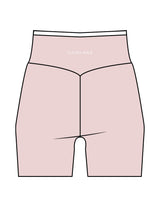 The Piped Crossover Short - Pink - Golden Hour - Back Waistline - Printed - White