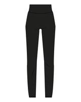 The Basic Legging - Black - Platinum Pilates - Back Waistline - Printed - White