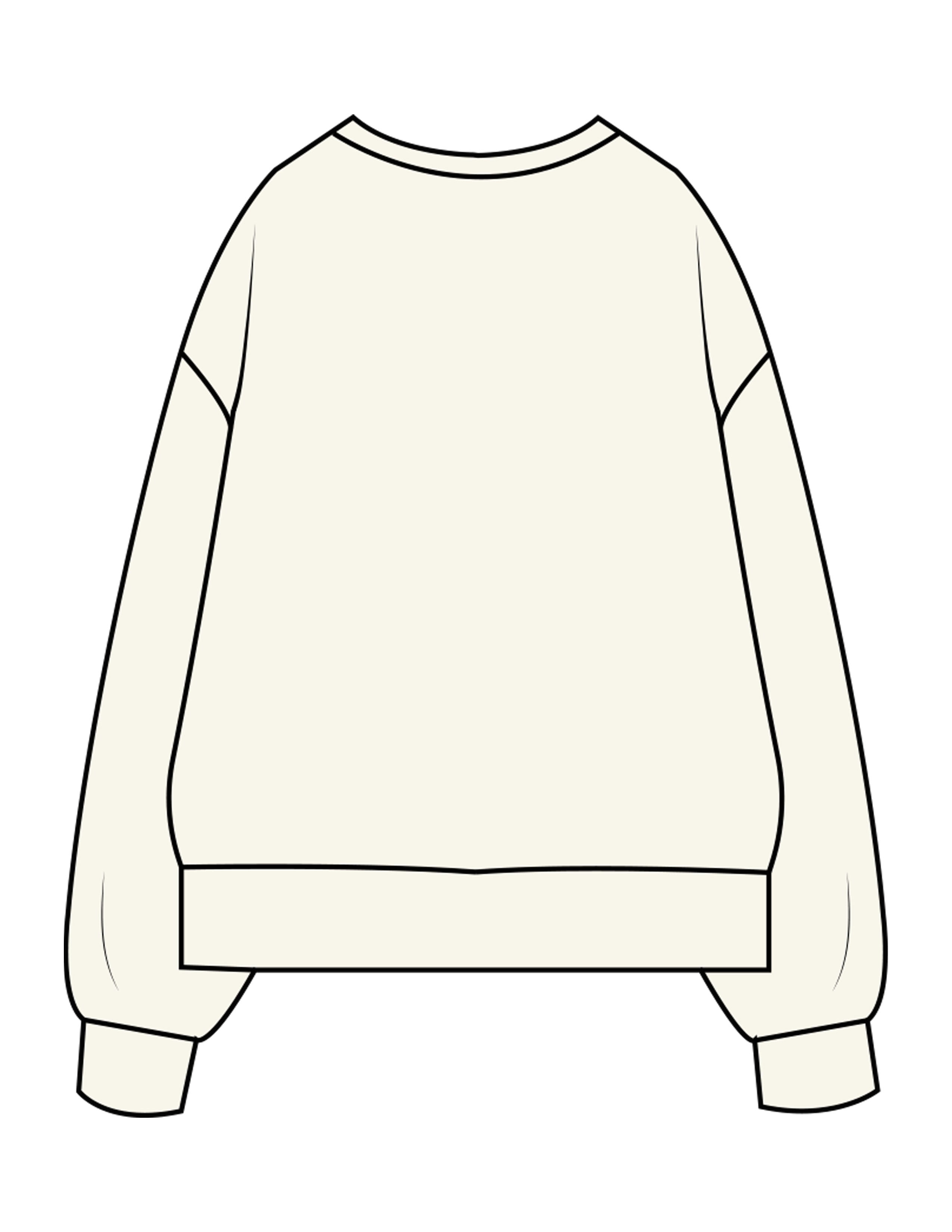The Womens Heavyweight Crewneck - Off White - Mantra - Center Chest Arc - Printed - Full Color