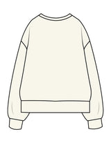 The Womens Heavyweight Crewneck - Off White - Mantra - Center Chest Arc - Printed - Full Color