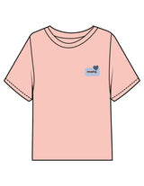 The Midweight Crop Tee - Peach - Barnes. The Label - Left Chest & Back Joker - Printed - Full Color