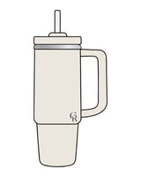 The Tumbler Cup -  Off White -  CORE REFORM - Lower Left Body "CR logo" - Eggplant