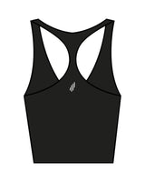 The Racer Tank - Black - LagreeMixx - Center Back - Printed - White