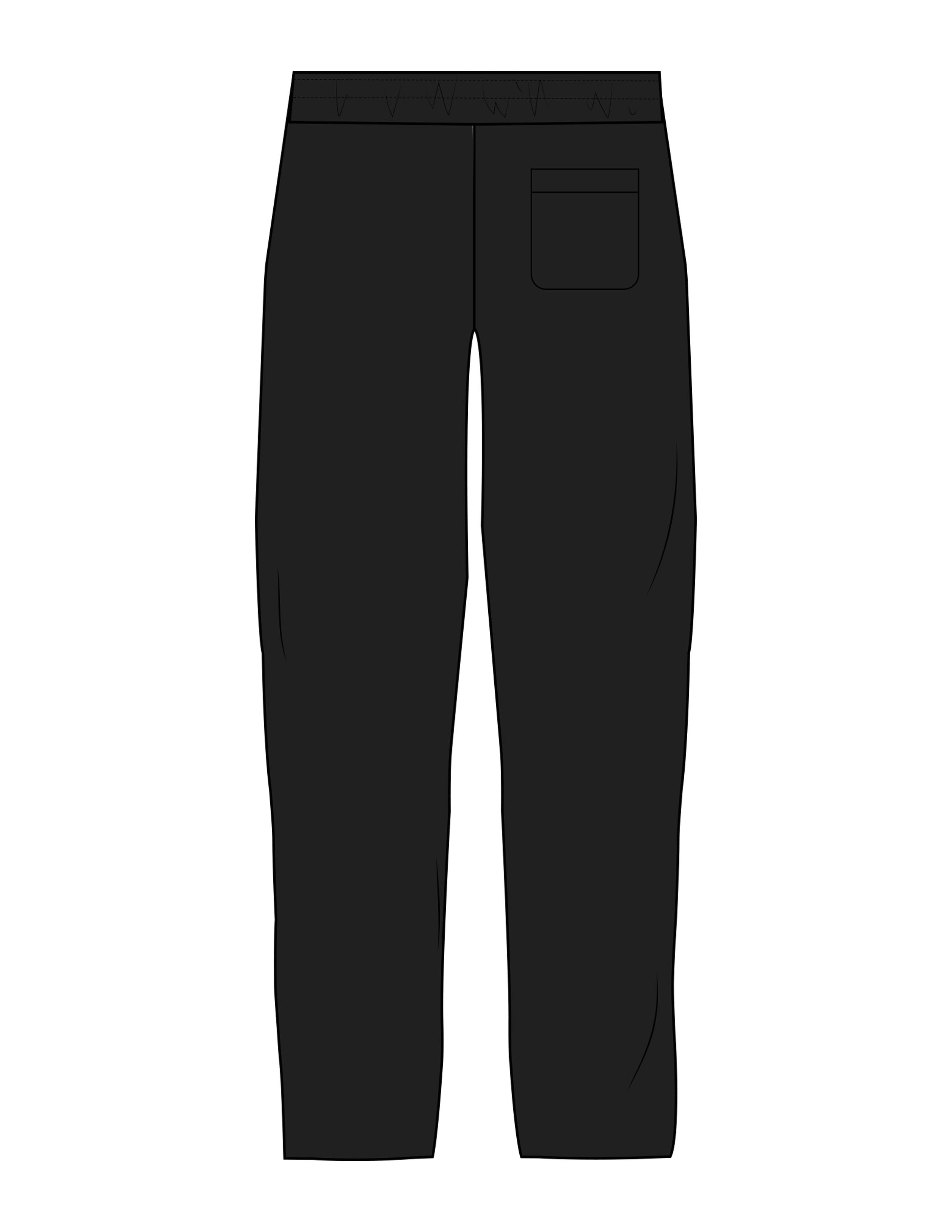 The Straight Leg Sweatpant - Black - Lucky Penny - Left Leg Stacked - Printed - White