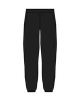 The Womens Sweatpants - Black - PLATFORM -Left Leg Vertical - "Platform" Logo - Printed - White