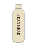 The Water Bottle - Cream - Bean Head - Center Body - Bottom Cap - Printed - Coffee