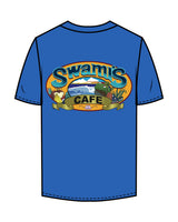The Mens Tee - Royal - Swamis Core - Left Chest Stacked & Back Image - Printed - Full Color