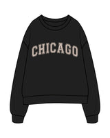 The Womens Crewneck - Black - 31Theraphy - Center Chest & Back Center Neckline - Bone